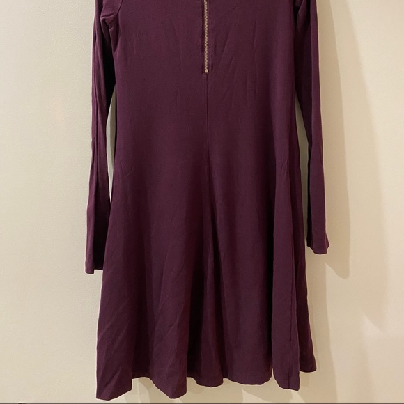 Express Plum Long Sleeve A-Line Mini Dress | Work to Weekend - Picture 2 of 7